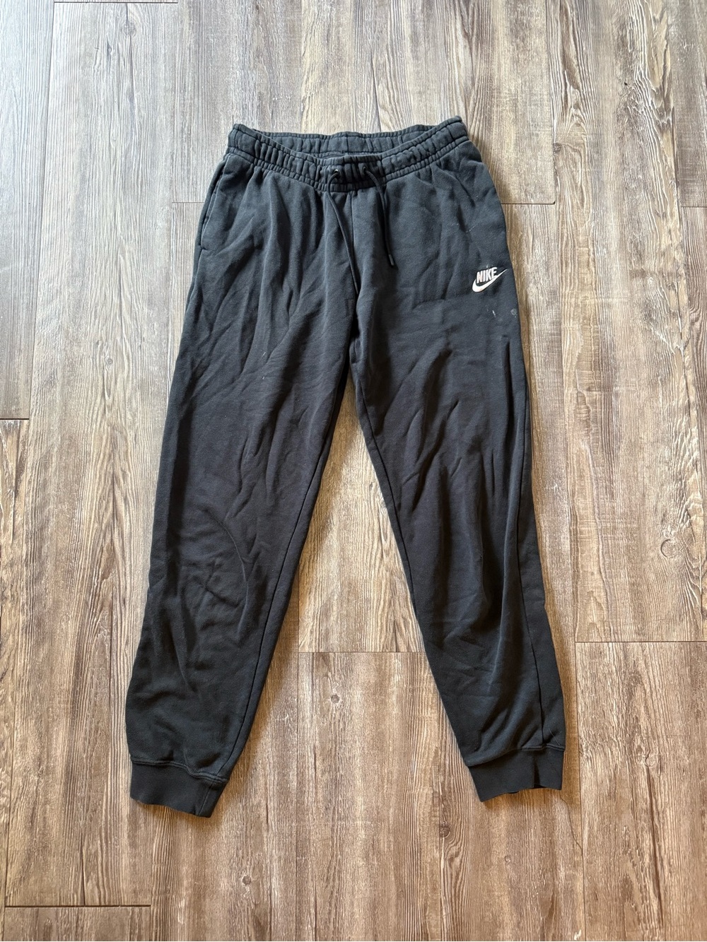 Nike Women’s Black Jogger Sweatpants with White Logo